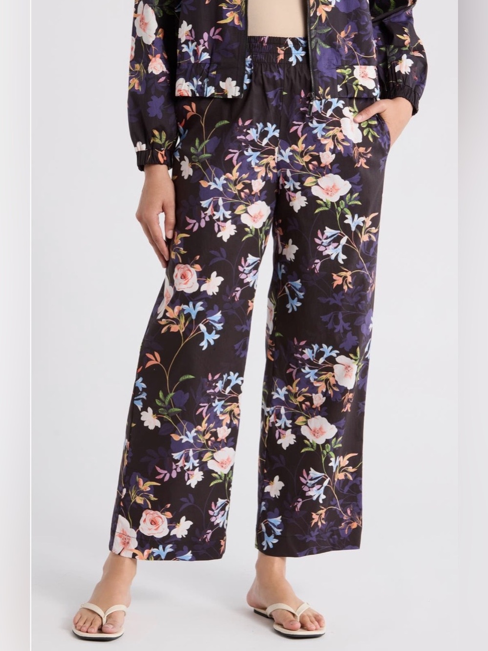 Nicole Miller
Adley Floral Stretch
Cotton Pull-On Pants